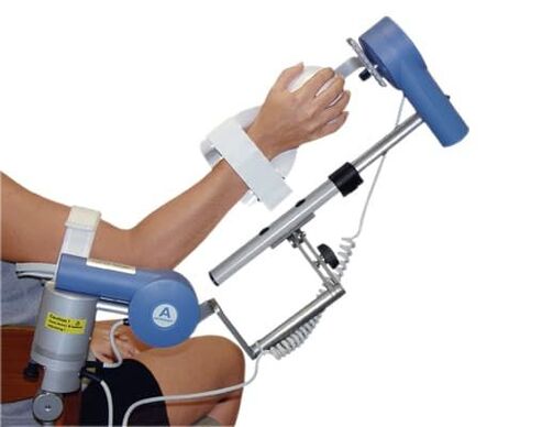 Mechanotherapy for osteoarthritis of the shoulder joint for early recovery of muscles and ligaments. 