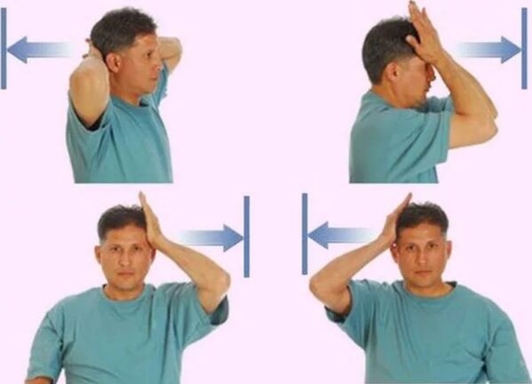 Gymnastics for the neck with osteochondrosis.